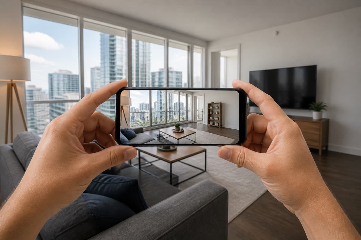 Photographing a Toronto apartment for a ClearMove AI moving quote